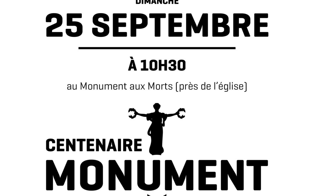 Commémoration du Centenaire du Monument aux Morts de Vezon